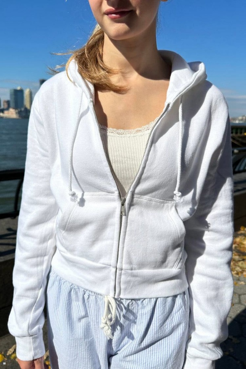 Sweat a Capuche Brandy Melville Crystal Blanche | OFO-06238031